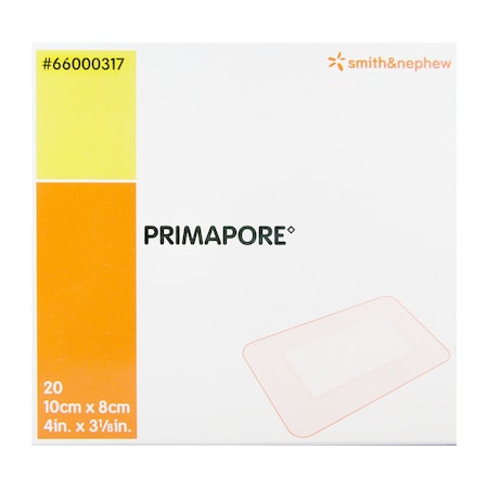 Primapore Adhesive Dressing 3-1/8 X 4 Inch Rectangle Sterile, 20PK 66000317
